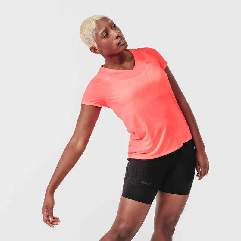Kalenji T-shirt Manches Courtes Running Respirant Femme - Dry Corail 10 Kalenji T-shirt Manches Courtes Running Respirant Femme - Dry Corail – Image 8