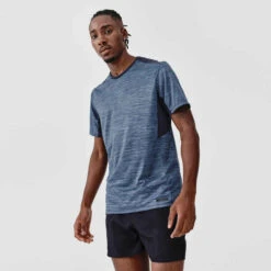 Kalenji T-shirt Running Respirant Homme - Dry+ Bleu Foncé -CourseKalenji 8519842