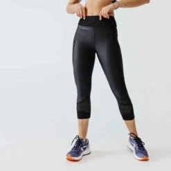 Kalenji Legging Court Running Respirant Femme - Dry+ Feel Bleu -CourseKalenji 8573201
