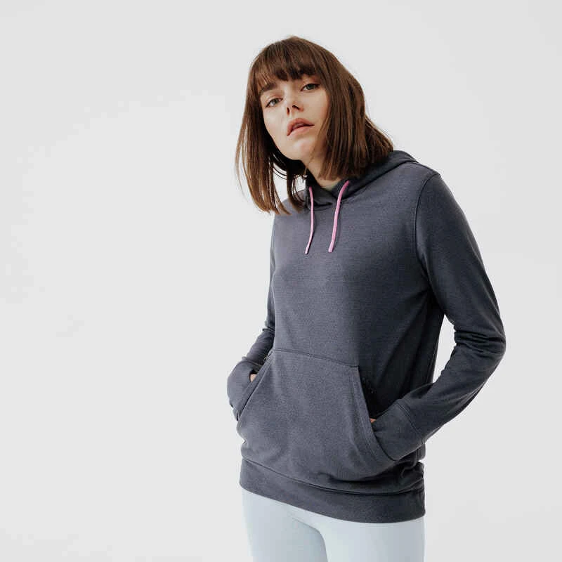 Kalenji Sweat à Capuche Running Chaud Femme - Hood 500 Gris Foncé 10 Kalenji Sweat à Capuche Running Chaud Femme - Hood 500 Gris Foncé – Image 9