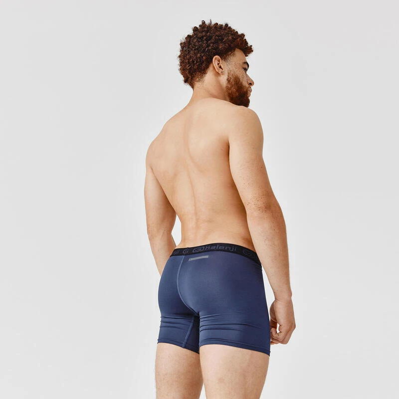 Kalenji Boxer Respirant En Microfibre Homme - Bleu Foncé 6 Kalenji Boxer Respirant En Microfibre Homme - Bleu Foncé – Image 4