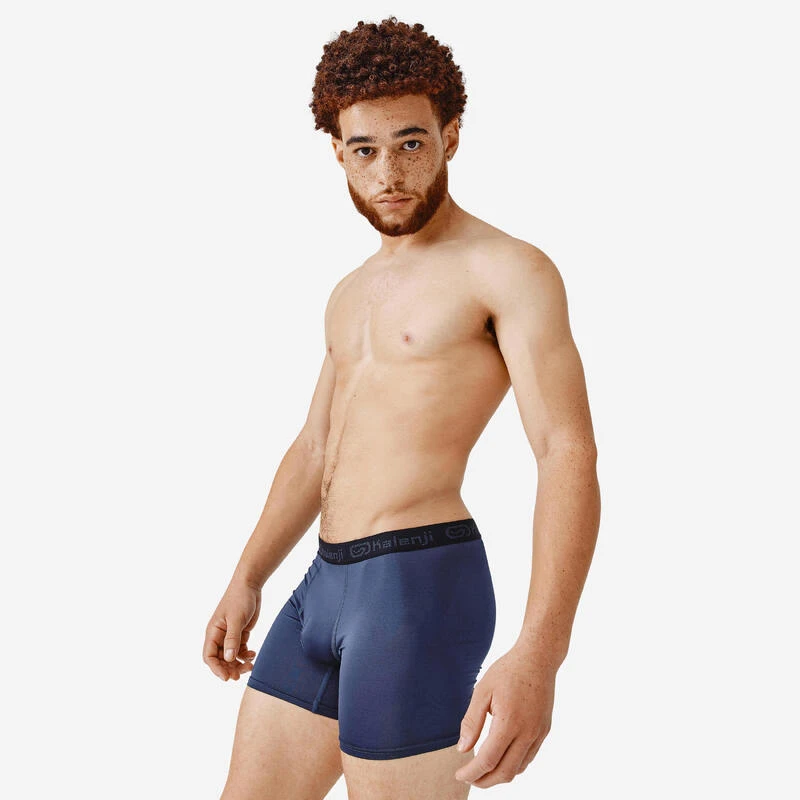 Kalenji Boxer Respirant En Microfibre Homme - Bleu Foncé 3 Kalenji Boxer Respirant En Microfibre Homme - Bleu Foncé
