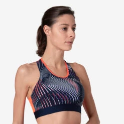 Kalenji BRASSIERE D'ATHLETISME FEMME BLEUE ET ORANGE -CourseKalenji brassiere dathletisme femme bleue et orange 2