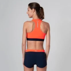 Kalenji BRASSIERE D'ATHLETISME FEMME BLEUE ET ORANGE -CourseKalenji brassiere dathletisme femme bleue et orange 3
