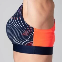 Kalenji BRASSIERE D'ATHLETISME FEMME BLEUE ET ORANGE -CourseKalenji brassiere dathletisme femme bleue et orange 7