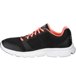 Kalenji CHAUSSURE JOGGING FEMME RUN ONE PLUS NOIR CORAIL -CourseKalenji chaussure jogging femme run one plus noir corail 2