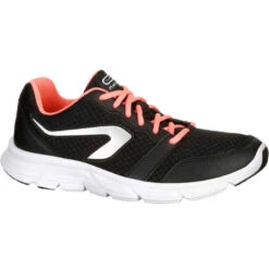 Kalenji CHAUSSURE JOGGING FEMME RUN ONE PLUS NOIR CORAIL