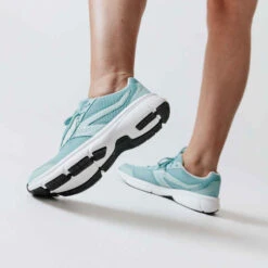 CHAUSSURES DE RUNNING FEMME KALENJI RUN CUSHION BLEU -CourseKalenji chaussures jogging cushion noir corail femme 7