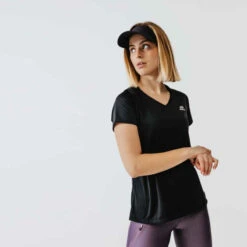 Kalenji Legging Long Running Respirant Femme - Dry+ Feel Violet -CourseKalenji collant running run dry feel noir femme 9