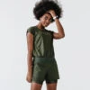 Kalenji Combishort Running Femme - Dry+ Kaki -CourseKalenji combishort running femme dry kaki