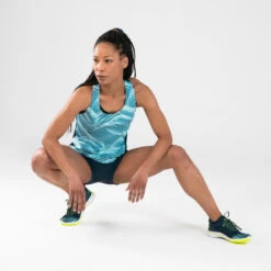Kalenji DEBARDEUR D'ATHLETISME FEMME BLEU & MENTHE PASTEL -CourseKalenji debardeur dathletisme femme bleu and menthe pastel 3