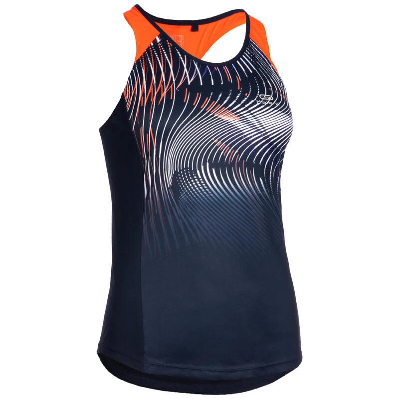 Kalenji DEBARDEUR D'ATHLETISME FEMME BLEU ET ORANGE 3 Kalenji DEBARDEUR D'ATHLETISME FEMME BLEU ET ORANGE