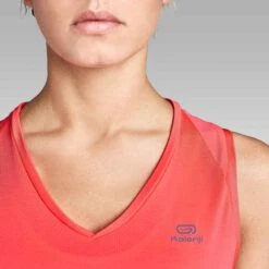 Kalenji Débardeur Respirant Running Femme - Dry Corail Fluo -CourseKalenji debardeur jogging run dry femme corail 5