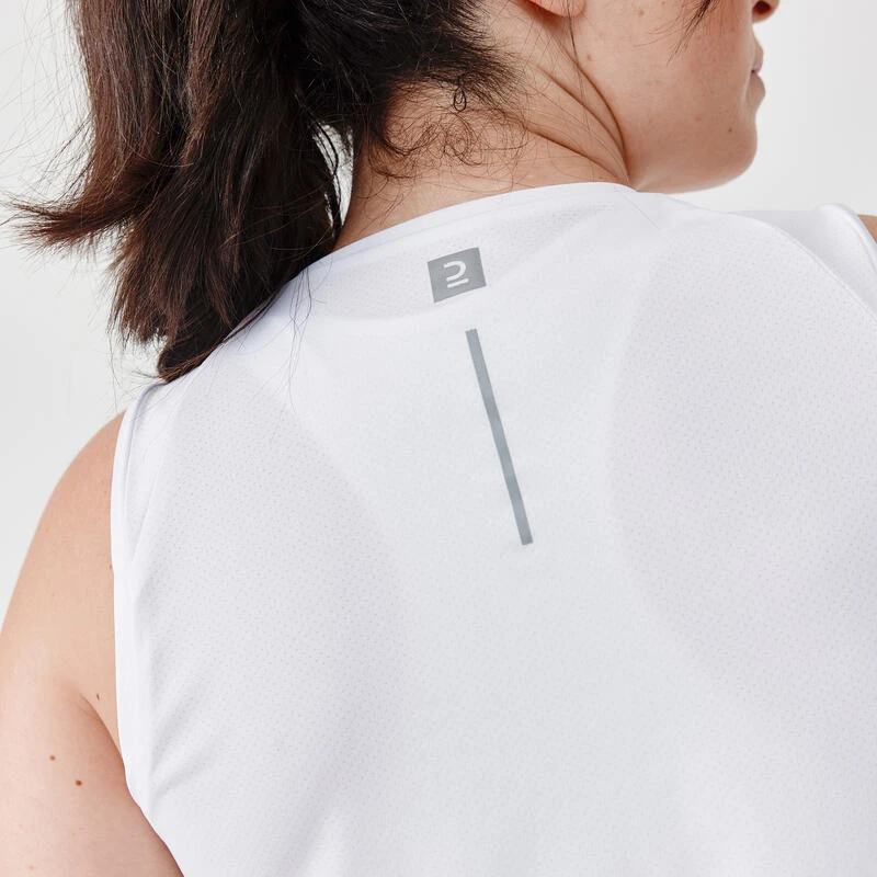 Kalenji Débardeur Respirant Running Femme - Dry Blanc 6 Kalenji Débardeur Respirant Running Femme - Dry Blanc – Image 4