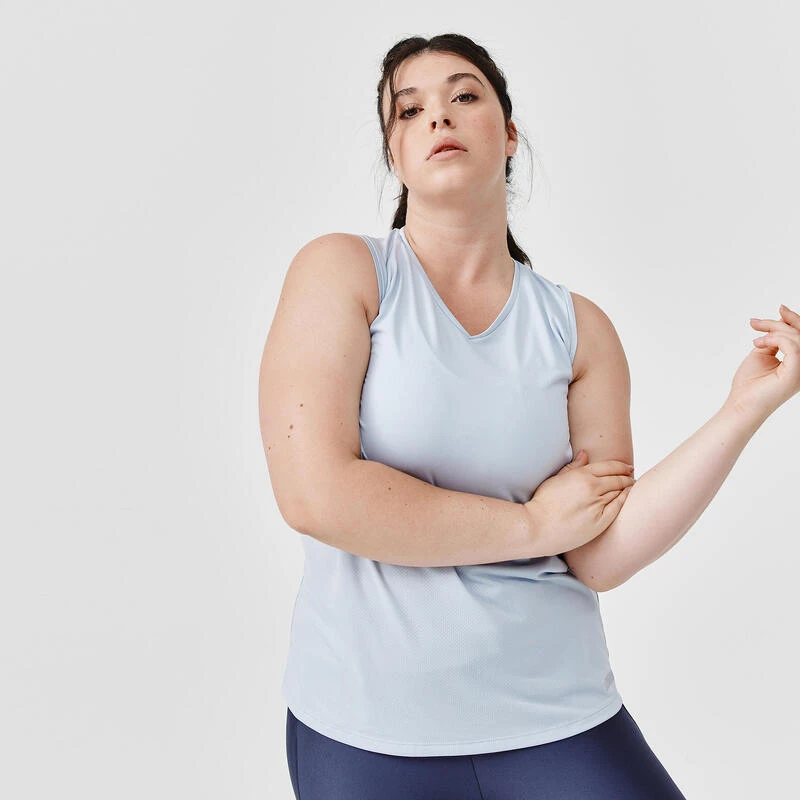 Kalenji Débardeur Respirant Running Femme - Dry Gris 2 Kalenji Débardeur Respirant Running Femme - Dry Gris