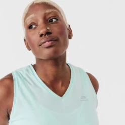 Kalenji Débardeur Respirant Running Femme - Dry Vert Clair -CourseKalenji debardeur respirant running femme dry vert clair 2