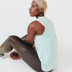 Kalenji Débardeur Respirant Running Femme - Dry Vert Clair -CourseKalenji debardeur respirant running femme dry vert clair 4