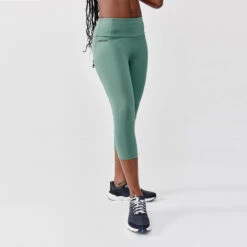 Kalenji Legging Court Running Femme - Support Vert