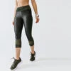 Kalenji Legging Court Running Respirant Femme - Dry+ Feel Kaki