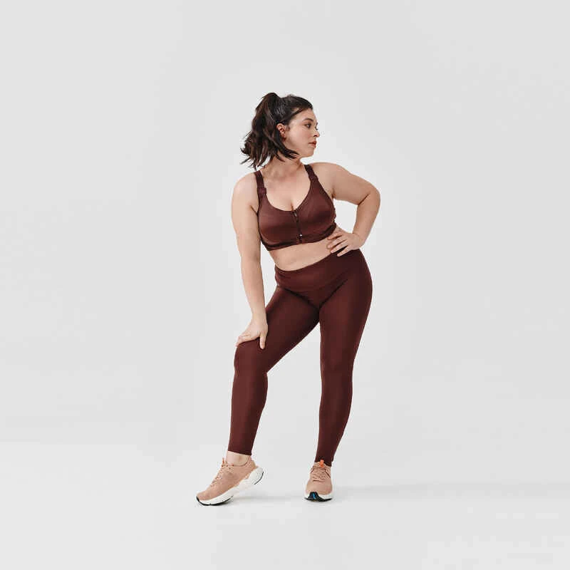 Kalenji Legging Running Gainant Femme (du XS Au 5XL - Grande Taille) - Marron 4 Kalenji Legging Running Gainant Femme (du XS Au 5XL - Grande Taille) - Marron – Image 2