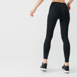 Kalenji Legging Running Long Chaud Femme - Warm+ Noir Motifs Réfléchissants -CourseKalenji legging running long chaud femme warm noir motifs reflechissants 2