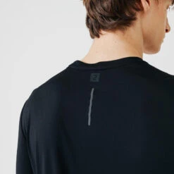 Kalenji Men's Running Breathable Long-Sleeved T-shirt Sun Protect - Black -CourseKalenji mens running breathable long sleeved t shirt sun protect black 4