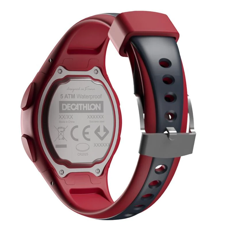 Kalenji Montre Chronomètre De Course à Pied W200 S Rouge Et Bleu 4 Kalenji Montre Chronomètre De Course à Pied W200 S Rouge Et Bleu – Image 3