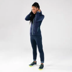 Kalenji PANTALON D'ATHLETISME ZIPPÉ FEMME BLEUE MARINE & CIEL -CourseKalenji pantalon dathletisme zippe femme bleue marine and ciel 10