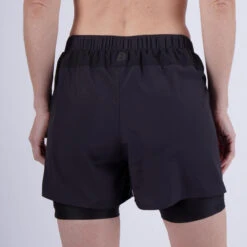 Kalenji Short 2 En 1 Running Respirant Femme - Run Dry 500 Noir -CourseKalenji short 2 en 1 running respirant femme run dry 500 noir 4