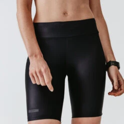 Kalenji Short Cycliste Running Femme - KIPRUN Run 100 Noir