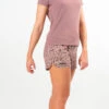 Kalenji Short Printé Running Femme - Dry Marron -CourseKalenji short printe running femme dry marron