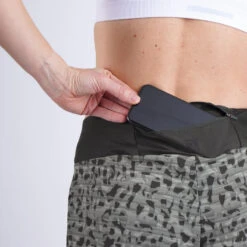 Kalenji Short Printé Running Femme - Dry Vert Foncé -CourseKalenji short printe running femme dry vert fonce 5