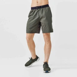Kalenji Short Running Respirant Homme - Dry+ Olive Noire -CourseKalenji short running respirant homme dry bleu fonce 2