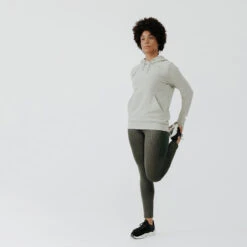 Kalenji Sweat à Capuche Running Chaud Femme - Hood 500 Kaki -CourseKalenji sweat a capuche running chaud femme hood 500 kaki 9