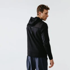 SWEAT A CAPUCHE RUNNING HOMME RESPIRANT KALENJI DRY + FEEL NOIR -CourseKalenji sweat a capuche running homme respirant kalenji dry feel noir 4