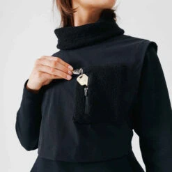Kalenji Sweat Running Chaud Long Femme - Warm+ Long Noir -CourseKalenji sweat chaud long femme de running noir 7