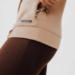Kalenji Sweat Running Chaud Col Zip Femme - Warm + Beige -CourseKalenji sweat de running chaud col zip femme rose 4