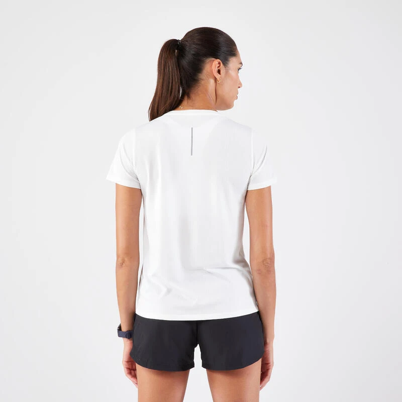 Kalenji T-shirt De Running Respirant Femme - KIPRUN Run 100 Blanc 6 Kalenji T-shirt De Running Respirant Femme - KIPRUN Run 100 Blanc – Image 4