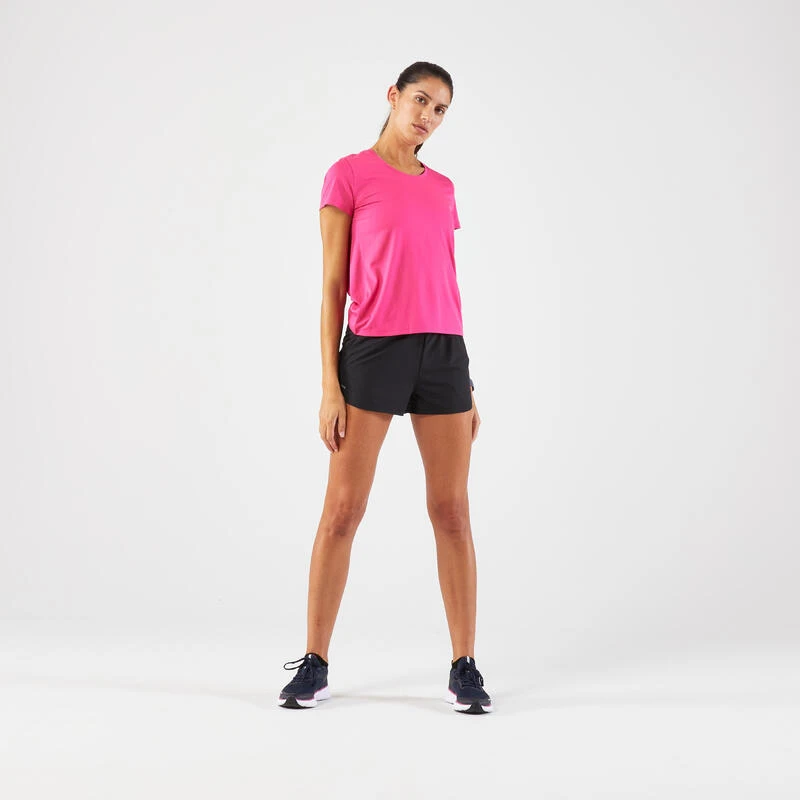 Kalenji T-shirt De Running Respirant Femme - KIPRUN Run 100 Bleu Fuchsia 4 Kalenji T-shirt De Running Respirant Femme - KIPRUN Run 100 Bleu Fuchsia – Image 2