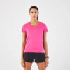 Kalenji T-shirt De Running Respirant Femme - KIPRUN Run 100 Bleu Fuchsia -CourseKalenji t shirt de running respirant femme kiprun run 100 bleu fuchsia