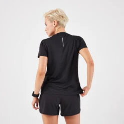 Kalenji T-shirt De Running Respirant Femme - KIPRUN Run 100 Noir -CourseKalenji t shirt de running respirant femme kiprun run 100 noir 3