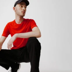 Kalenji T-shirt De Running Respirant Homme - KIPRUN 100 Dry Rouge -CourseKalenji t shirt de running respirant homme kiprun 100 dry rouge 2