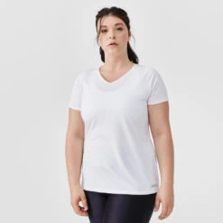 Kalenji T-shirt Manches Courtes Running Respirant Femme - Dry Blanc