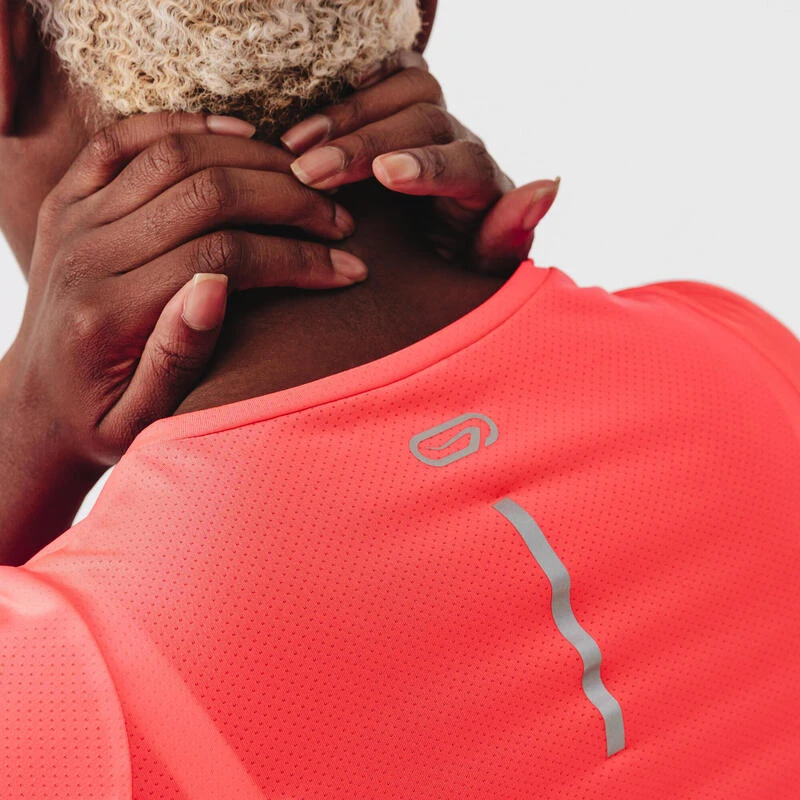 Kalenji T-shirt Manches Courtes Running Respirant Femme - Dry Corail Fluo 7 Kalenji T-shirt Manches Courtes Running Respirant Femme - Dry Corail Fluo – Image 5