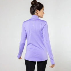 Kalenji T-shirt Manches Longues Chaud Running Femme - Zip Warm Violet 13 Kalenji T-shirt Manches Longues Chaud Running Femme - Zip Warm Violet -CourseKalenji t shirt manches longues chaud running femme zip warm violet 5
