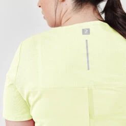Kalenji T-shirt Respirant Running Femme - Dry+ Breath Jaune Fluo -CourseKalenji t shirt respirant running femme dry breath jaune fluo 2