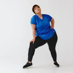 Kalenji T-shirt Respirant Running Femme (grande Taille) - Dry Bleu -CourseKalenji t shirt respirant running femme grande taille dry bleu 3