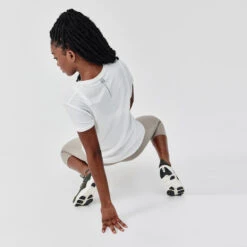 Kalenji T-shirt Running Doux Et Respirant Femme - Soft Blanc -CourseKalenji t shirt running doux et respirant femme soft blanc 3