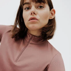 Kalenji T-shirt Running Manches Longues 1/2 Zip Femme - Dry+ Violet -CourseKalenji t shirt running manches longues 12 zip femme dry violet 3