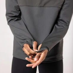 Kalenji T-shirt Running Manches Longues Chaud Homme - Warm 500 Vert Foncé -CourseKalenji t shirt running manches longues chaud homme warm 500 vert fonce 3